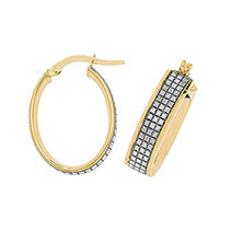 Clustdlysau Aur Melyn 9ct