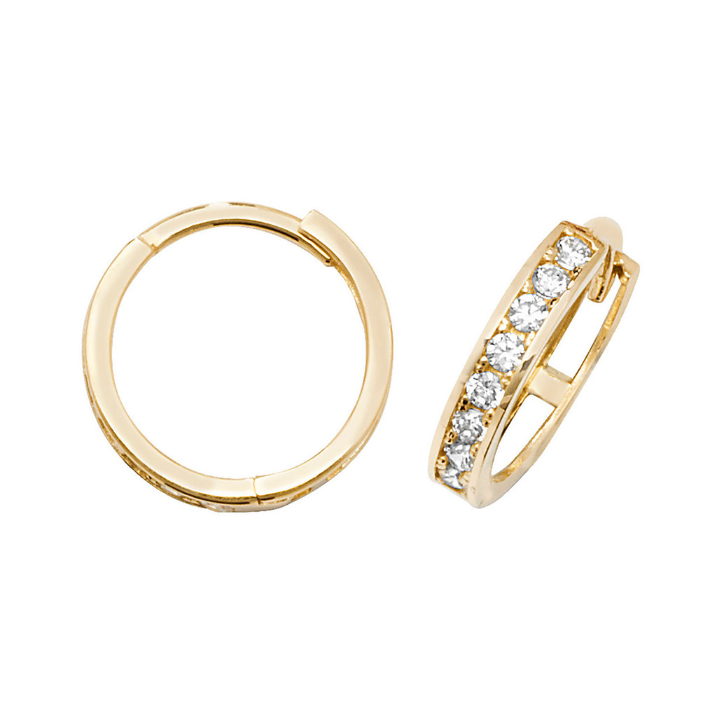 Clustdlysau Aur Melyn 9ct