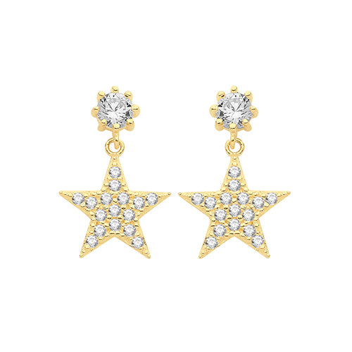 Clustdlysau Aur Melyn 9ct
