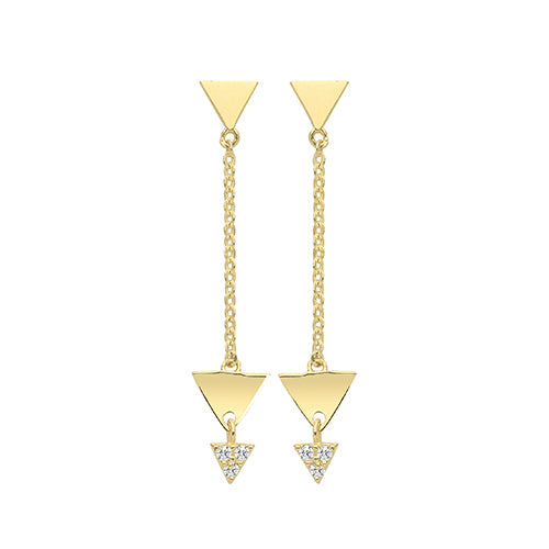 Clustdlysau Aur Melyn 9ct