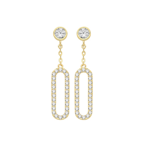 Clustdlysau Aur Melyn 9ct