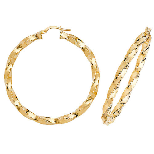 Clustdlysau Aur Melyn 9ct