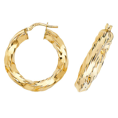 Clustdlysau Aur Melyn 9ct