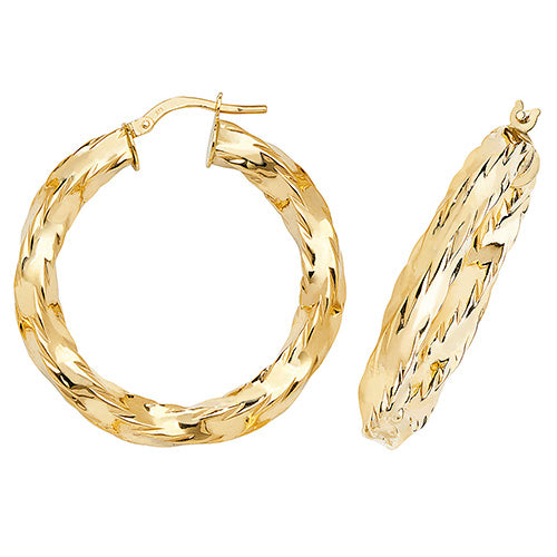 Clustdlysau Aur Melyn 9ct