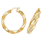 Clustdlysau Aur Melyn 9ct