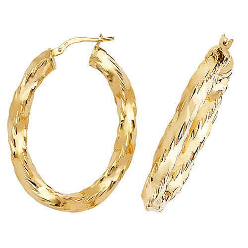 Clustdlysau Aur Melyn 9ct