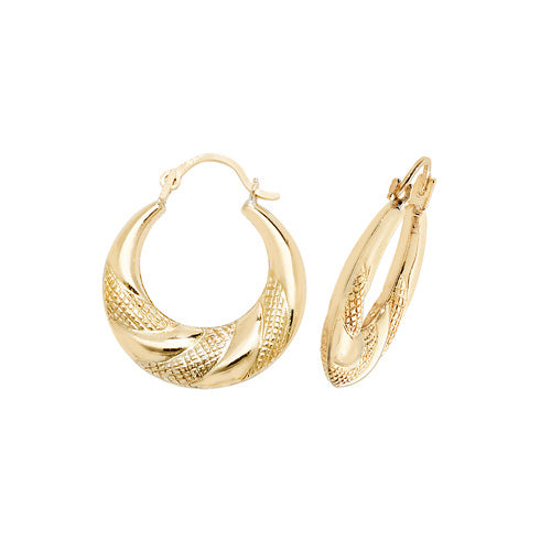Clustdlysau Aur Melyn 9ct