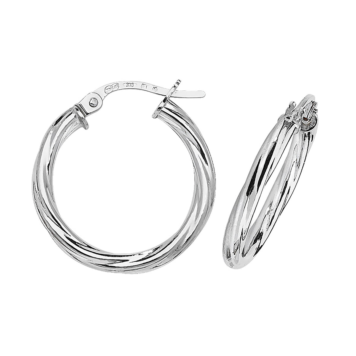 9ct White Gold Earrings
