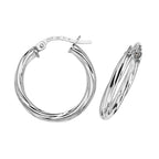 9ct White Gold Earrings