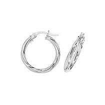 9ct White Gold Earrings