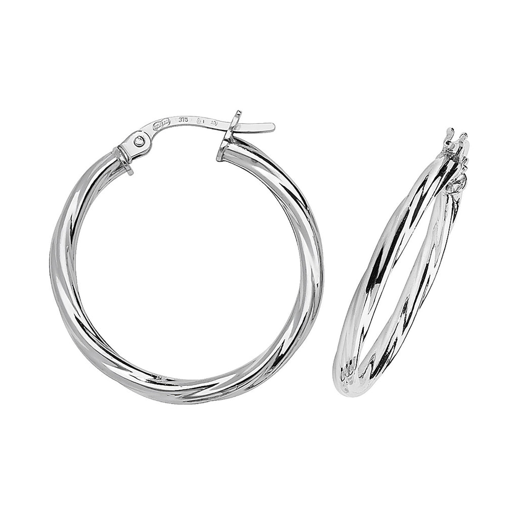 9ct White Gold Earrings