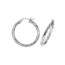 9ct White Gold Earrings
