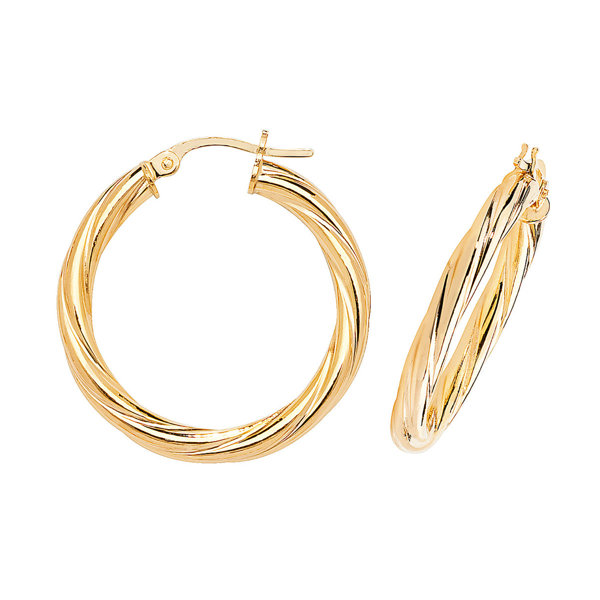 Clustdlysau Aur Melyn 9ct