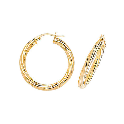Clustdlysau Aur Melyn 9ct