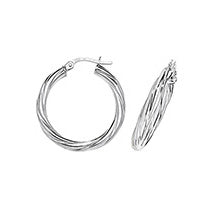 9ct White Gold Earrings