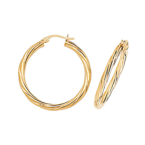 Clustdlysau Aur Melyn 9ct