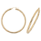 9ct Yellow Gold Earrings 40mm