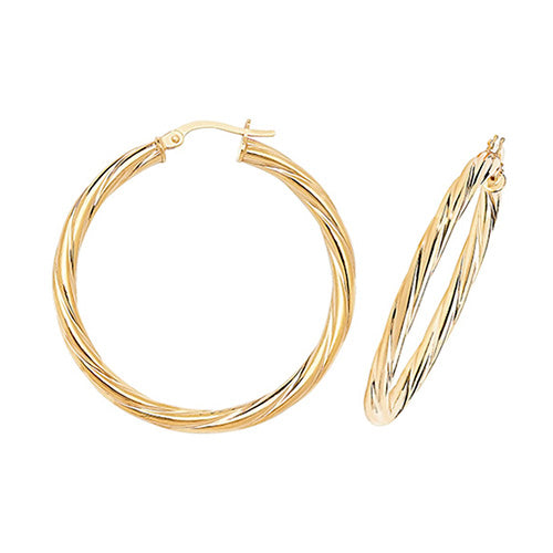 Clustdlysau Aur Melyn 9ct