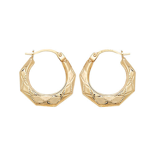 Clustdlysau Aur Melyn 9ct