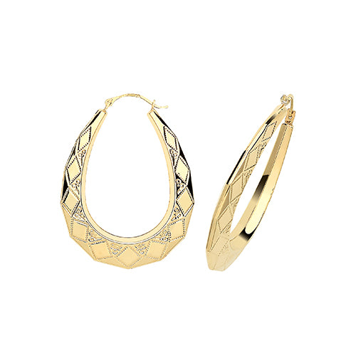 Clustdlysau Aur Melyn 9ct