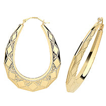 Clustdlysau Aur Melyn 9ct