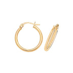 Clustdlysau Aur Melyn 9ct 15mm