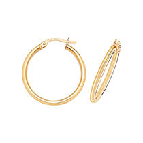 Clustdlysau Aur Melyn 9ct 20mm