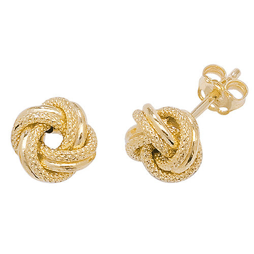 Clustdlysau Aur Melyn 9ct