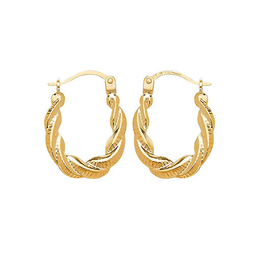 Clustdlysau Aur Melyn 9ct