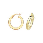 Clustdlysau Aur Melyn 9ct 15mm