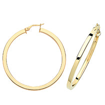9ct Yellow Gold Earrings 40mm