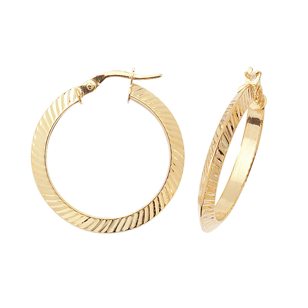 Clustdlysau Aur Melyn 9ct