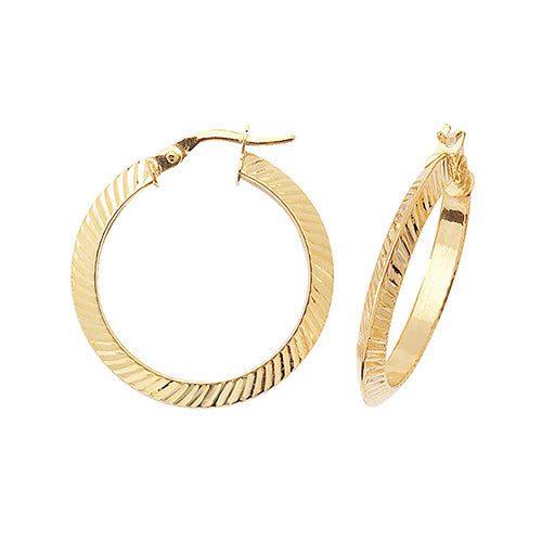 Clustdlysau Aur Melyn 9ct