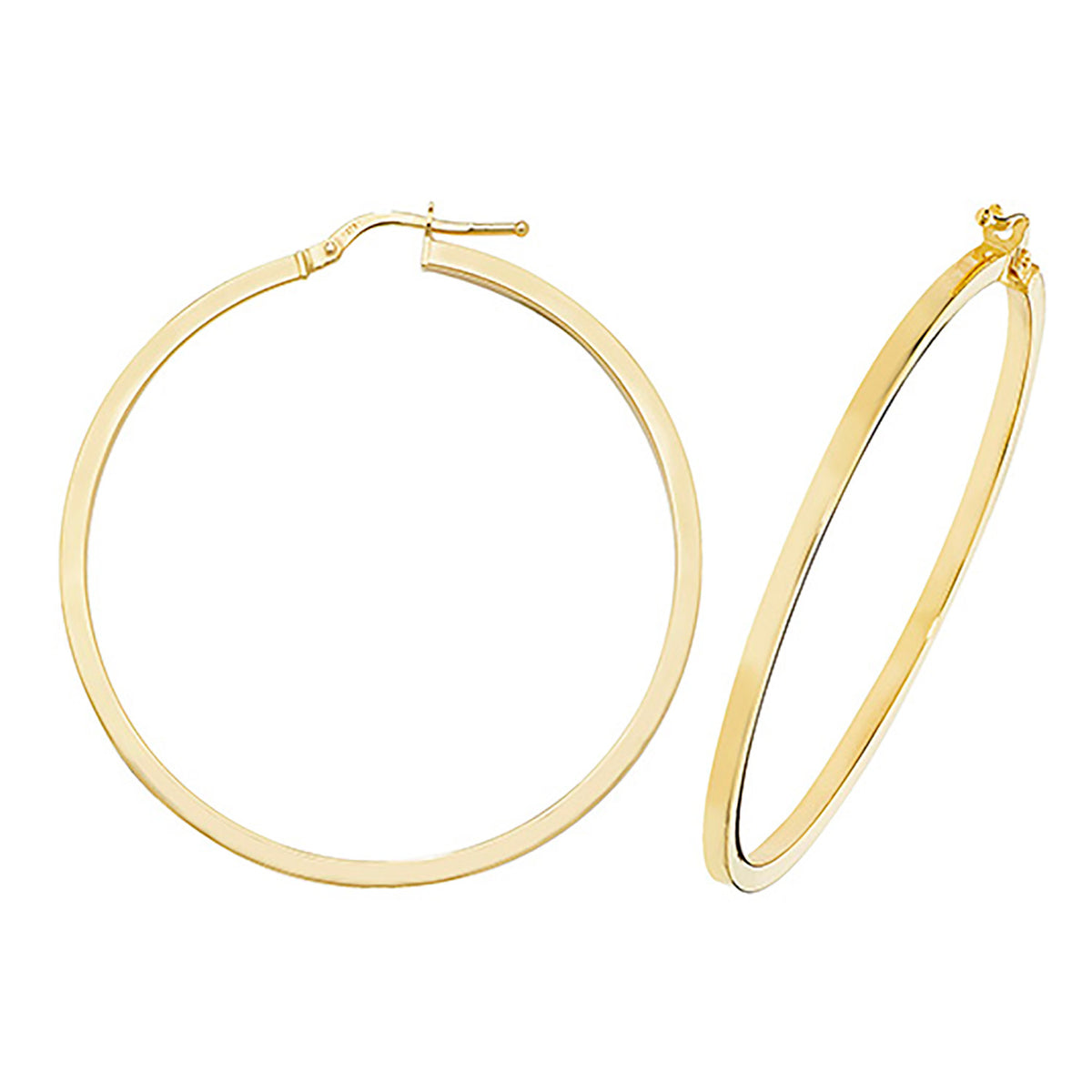 9ct Yellow Gold Earrings 40mm