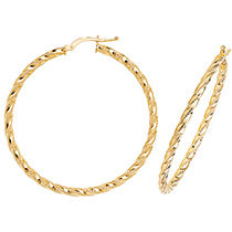 9ct Yellow Gold Earrings 40mm