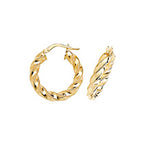 Clustdlysau Aur Melyn 9ct 15mm