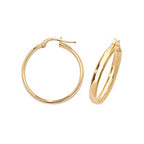 Clustdlysau Aur Melyn 9ct 20mm