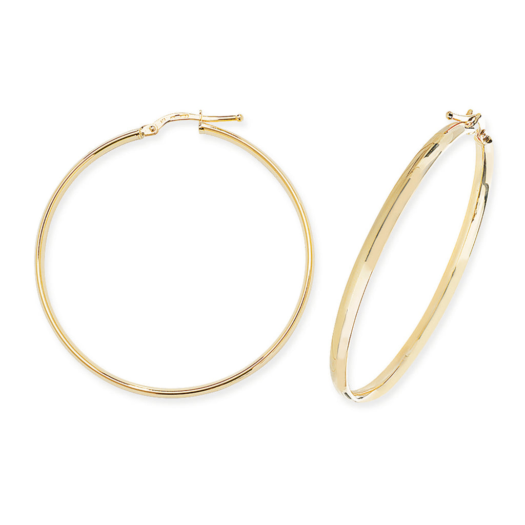 9ct Yellow Gold Earrings 40mm