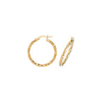Clustdlysau Aur Melyn 9ct 10mm