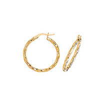 Clustdlysau Aur Melyn 9ct 10mm