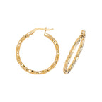 Clustdlysau Aur Melyn 9ct 15mm