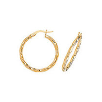 Clustdlysau Aur Melyn 9ct 15mm