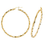 9ct Yellow Gold Earrings 40mm
