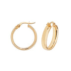 Clustdlysau Aur Melyn 9ct 15mm