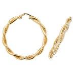 9ct Yellow Gold Earrings 40mm