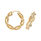Clustdlysau Aur Melyn 9ct 20mm