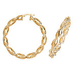 9ct Yellow Gold Earrings 40mm