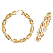9ct Yellow Gold Earrings 40mm