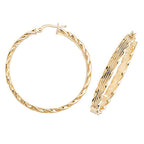 9ct Yellow Gold Earrings 35mm