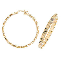 9ct Yellow Gold Earrings 35mm